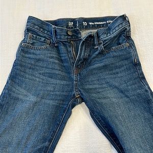 GAP Kids Blue Jeans, Sz 10 Original Dark Wash Straight spring ‘23 EUC.